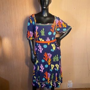 ModCloth x Collectif Cactus Print dress sz 20